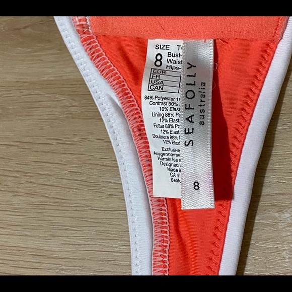 Seafolly Size 8 High Halter Neck Bikini Top w/ Tie - Picture 5 of 8